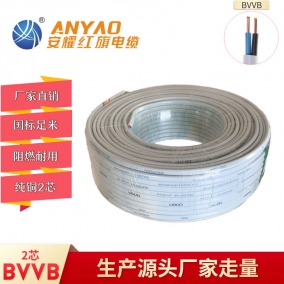 广东2芯BVVB聚氯乙烯绝缘电缆电线